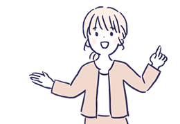 人差し指を立てた女性のイラスト